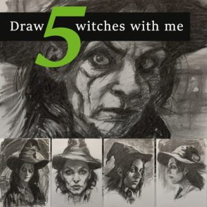 Draw 5 witches